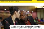 Asafa Powell przed komisją antydopingową/ Fot. screen za BBC.com